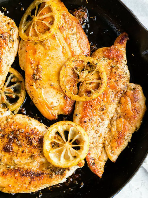 Healthy Lemon Skillet Chicken