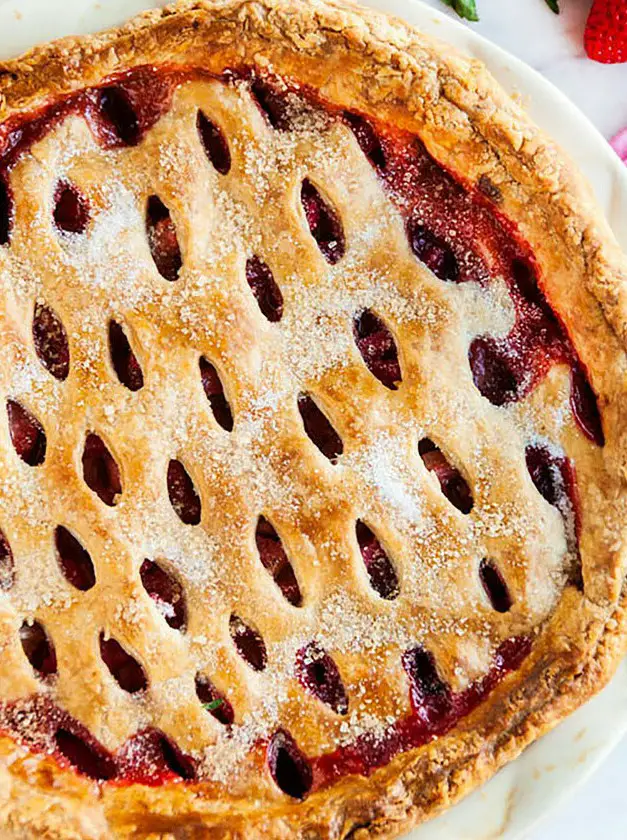 Springtime Strawberry Rhubarb Pie