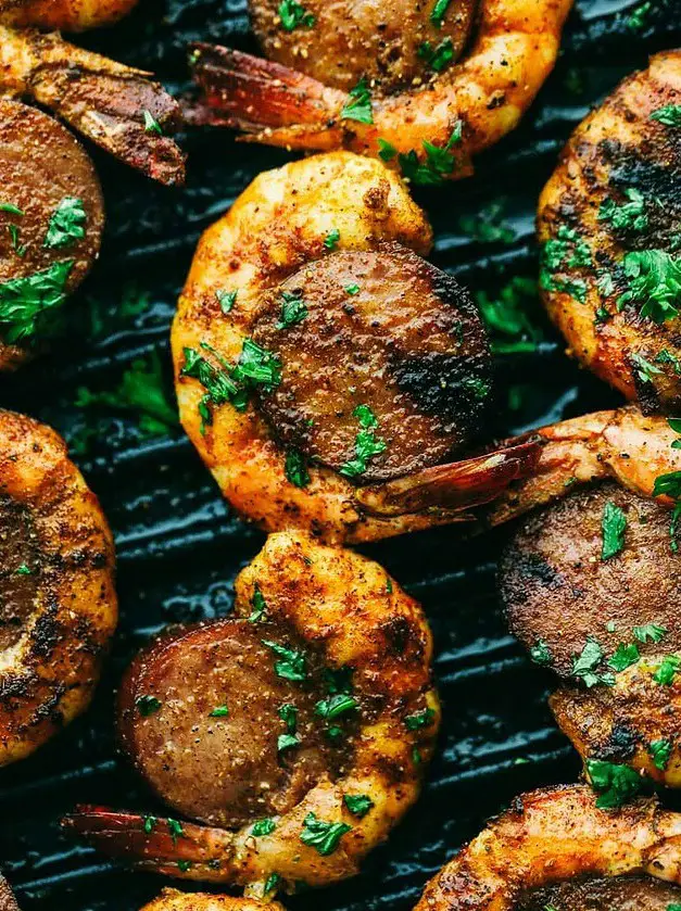 Cajun Shrimp and Sausage Skewers