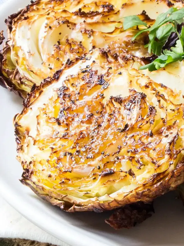 Garlicky Roasted Cabbage Steaks