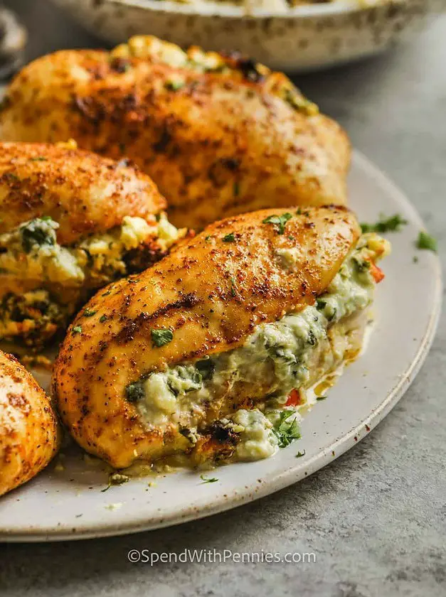 Air Fryer Stuffed Chicken Breasts