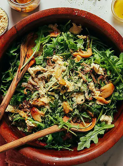 Lemony Arugula Salad with Crispy Shallot