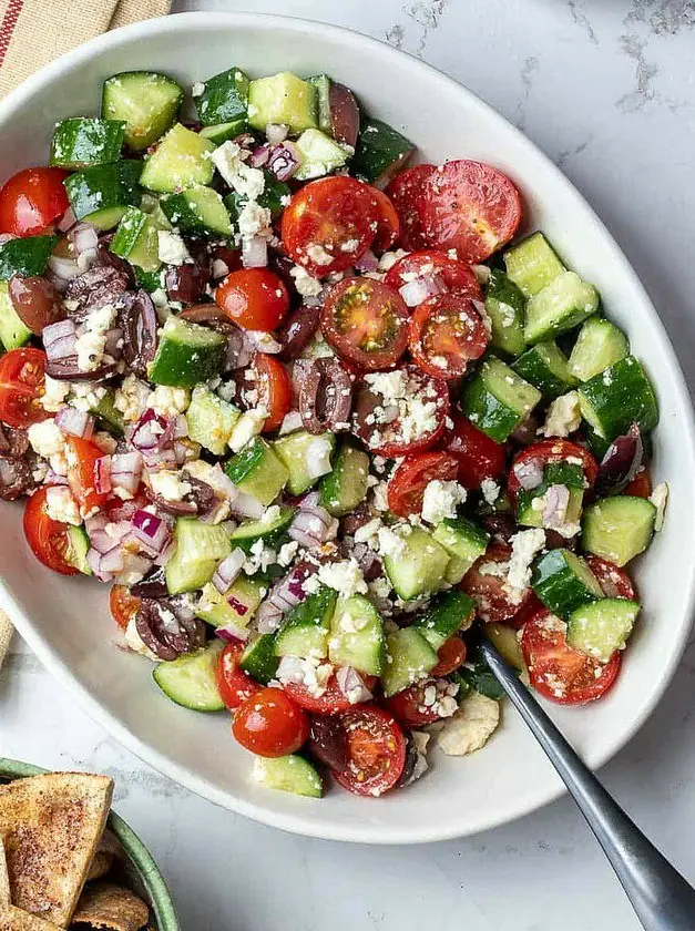 Mediterranean Cucumber Tomato Salad