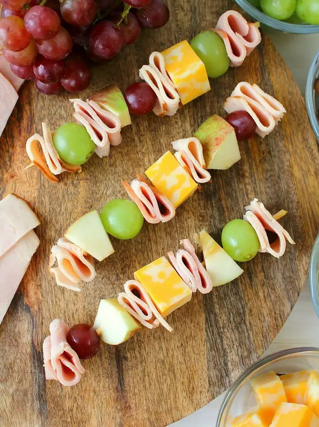 Lunchbox Turkey & Ham Skewers