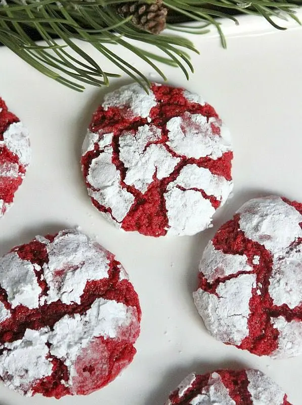 Red Velvet Gooey Butter Cookies