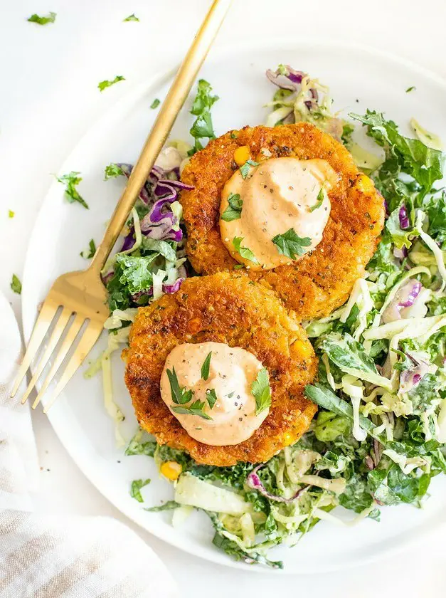 Crispy Chickpea Corn Patties