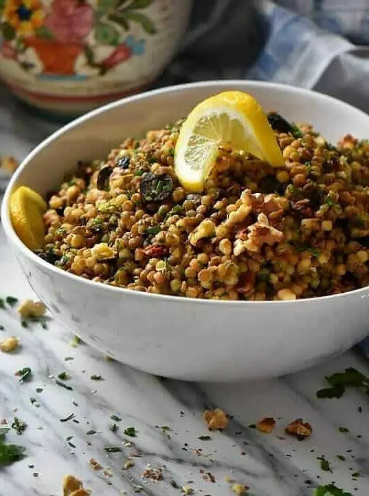 Fregola Pasta with Lentils