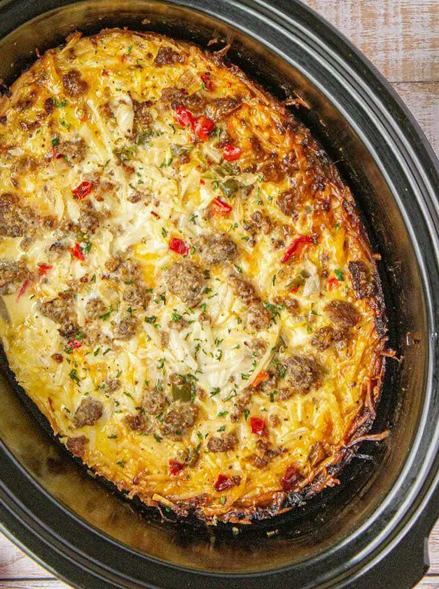 Crockpot Christmas Breakfast Casserole