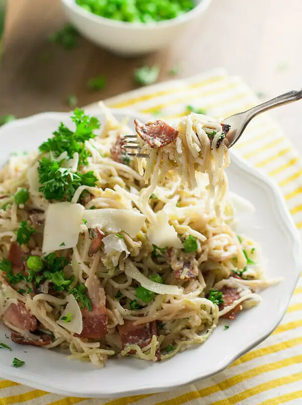 Light Angel Hair Carbonara