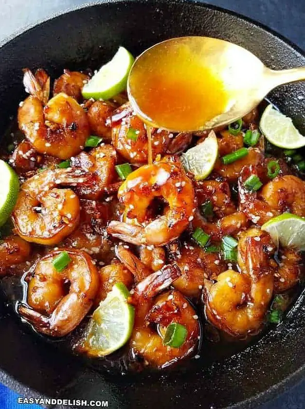 Honey Garlic Butter Shrimp Skillet