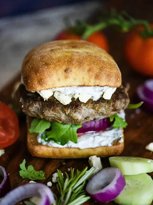 Greek Lamb Burgers with Tzatziki Sauce