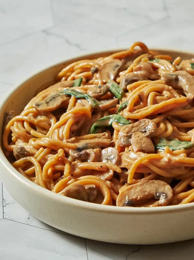 Creamy Miso Mushroom Pasta