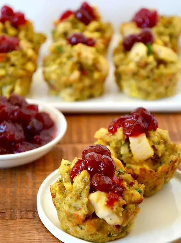 Thanksgiving Leftover Turkey and Stuffing Muffins