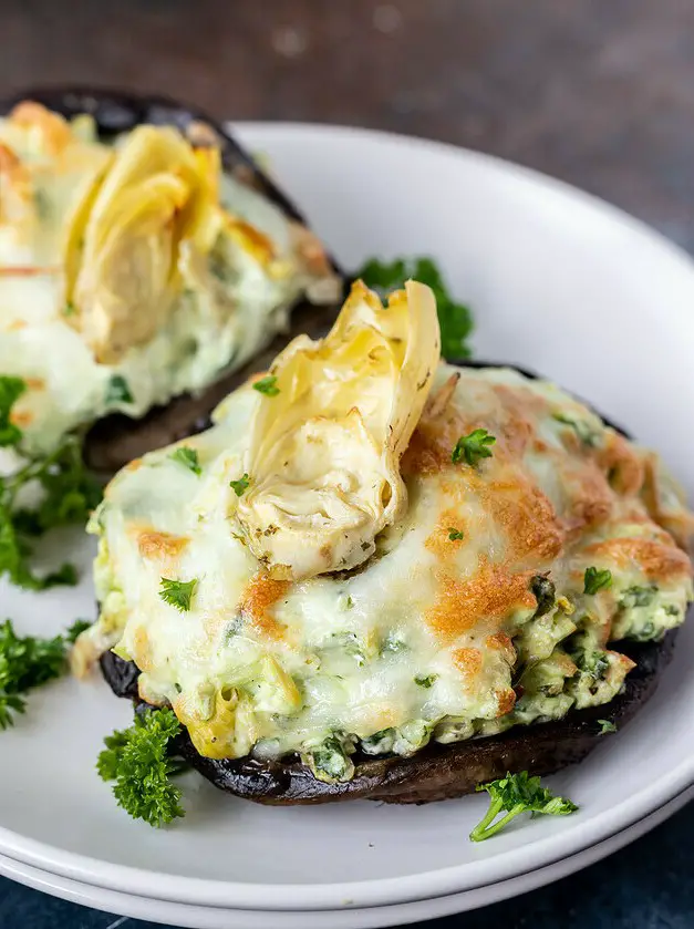 Air Fryer Stuffed Portobello Mushroom