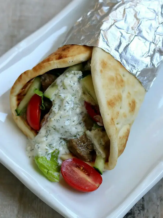 Instant Pot Beef Gyros with Tzatziki Sauce