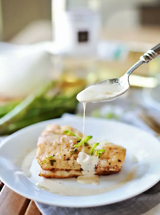 Haddock with Brown Butter Wine Sauce