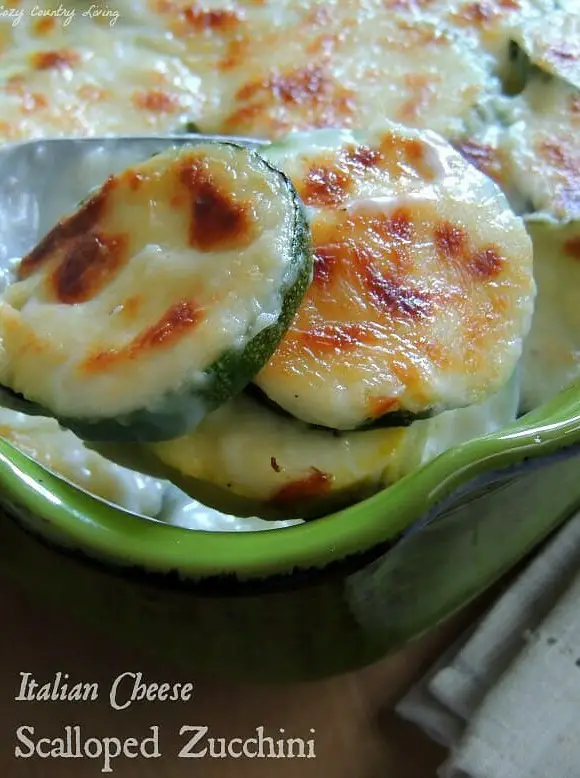 Italian Cheese Scalloped Zucchini