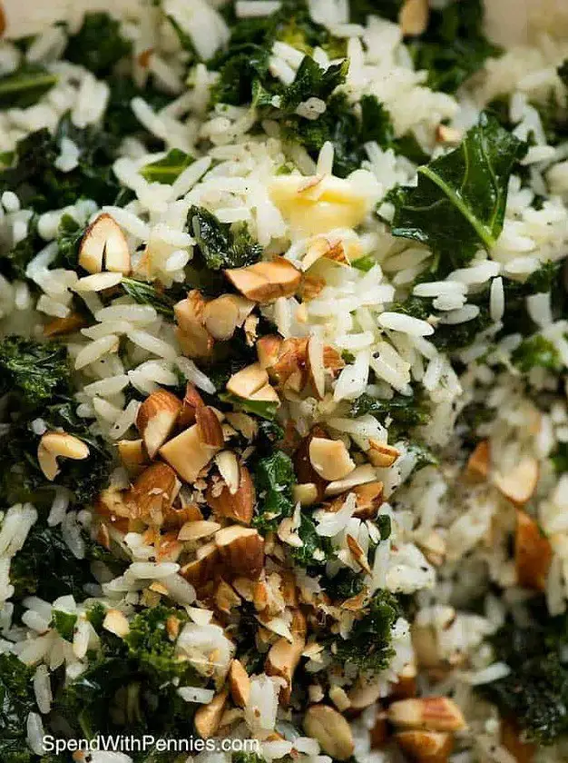 Garlic Butter Kale Rice