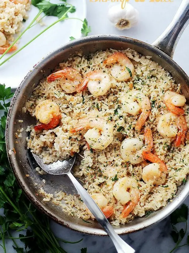 Garlic Butter Shrimp and Rice