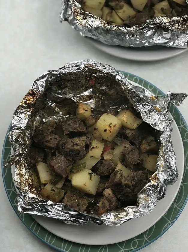 Air Fryer Steak Hobo Dinner