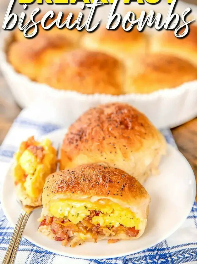 Glazed Breakfast Biscuit Bombs