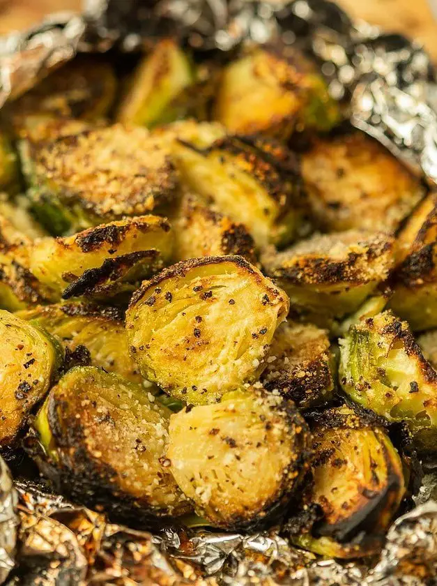 Grilled Parmesan Brussel Sprouts