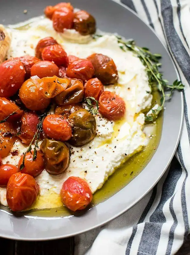 Whipped Feta with Roasted Garlic Tomatoes