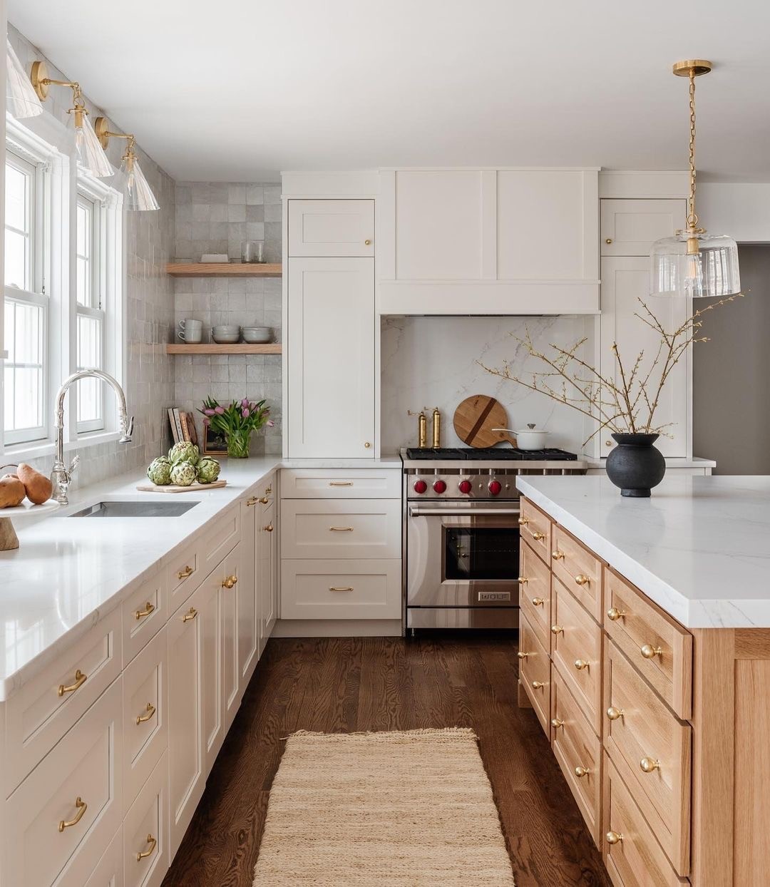 AFTER: MODERN KITCHEN WITH GOLD ACCENTS