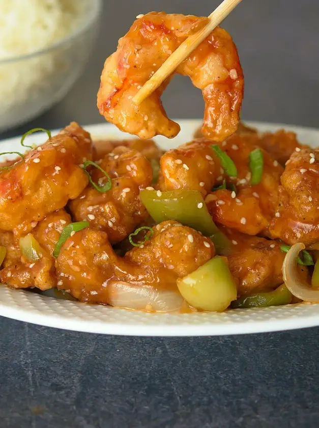 Sweet and Sour Chicken and Shrimp