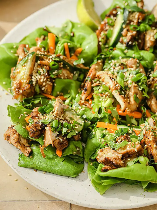 Gochujang Grilled Chicken Lettuce Wraps