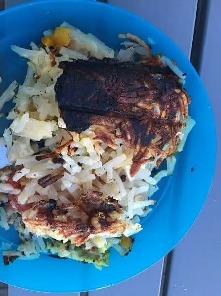 Pie Iron Stuffed Hash Browns