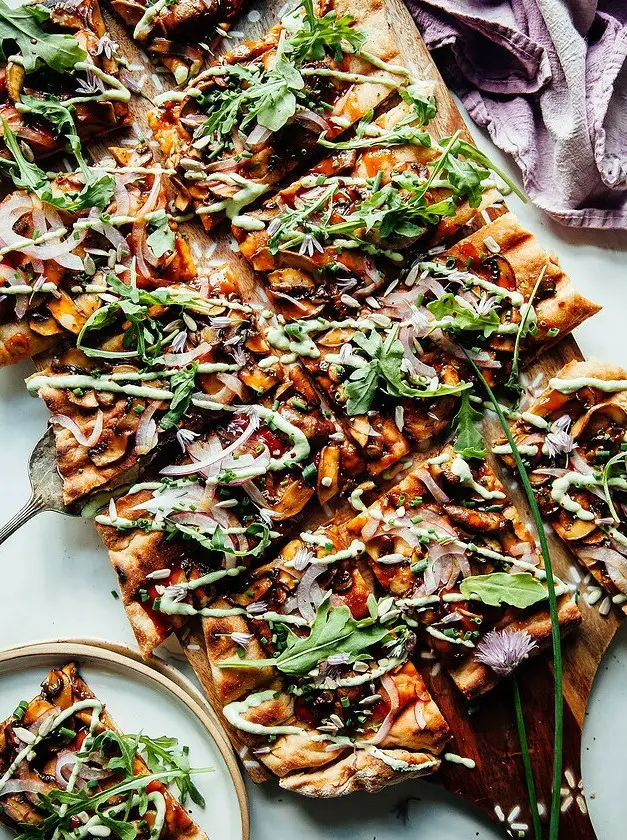 BBQ Mushroom Flatbread