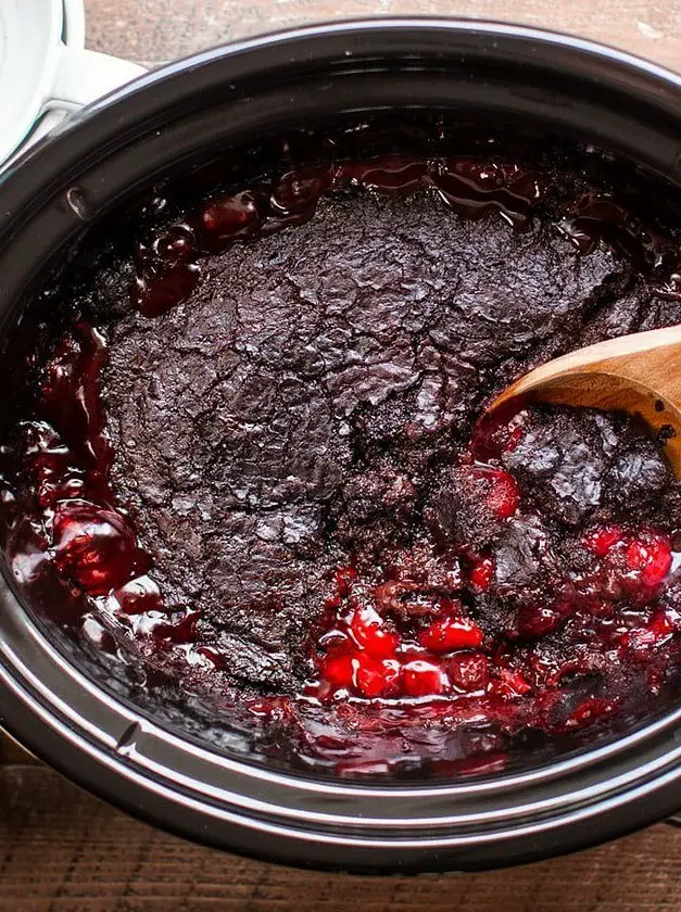 Slow Cooker Chocolate Cherry Dump Cake