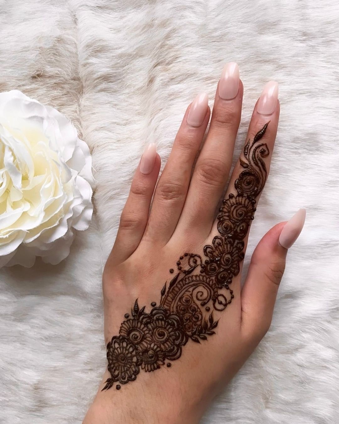 FLOWERY MEHNDI DESIGNS