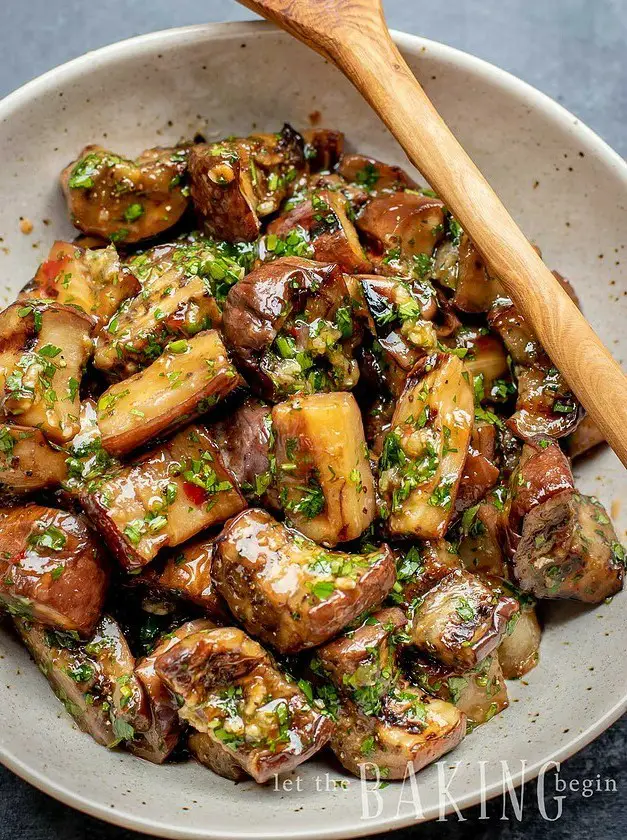 Grilled Eggplant in Sweet Chili Garlic Sauce