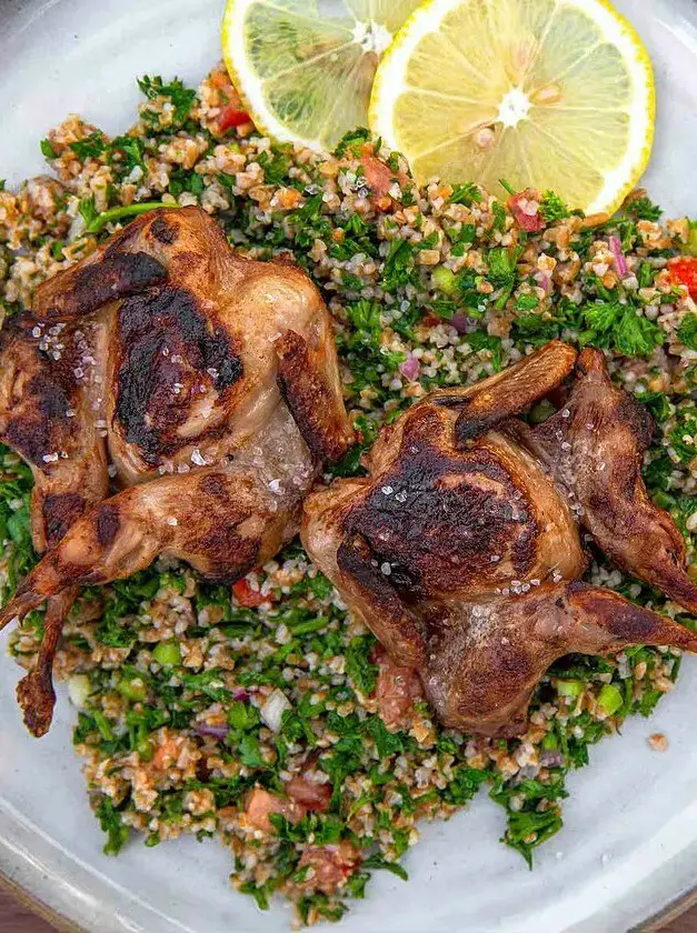 Grilled Quail Tabbouleh Salad