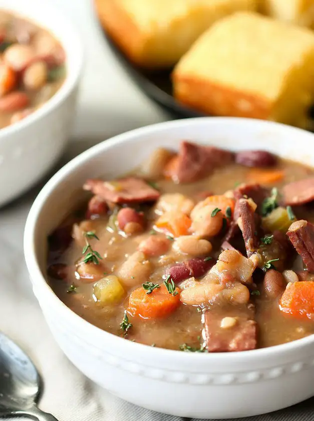 Slow Cooker Ham and Bean Soup