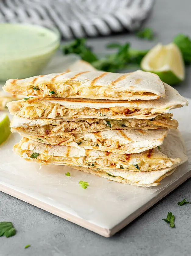 Leftover Chicken Quesadillas