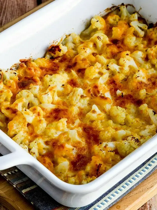 Easy Cheesy Baked Keto Cauliflower