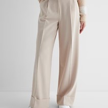 TIE FRONT BLOUSE + BEIGE TROUSERS