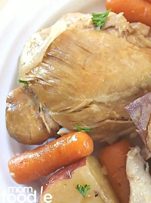 Slow Cooker Chicken Thighs with Potatoes and Carrots