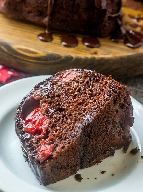 Chocolate Cherry Fudge Bundt Cake