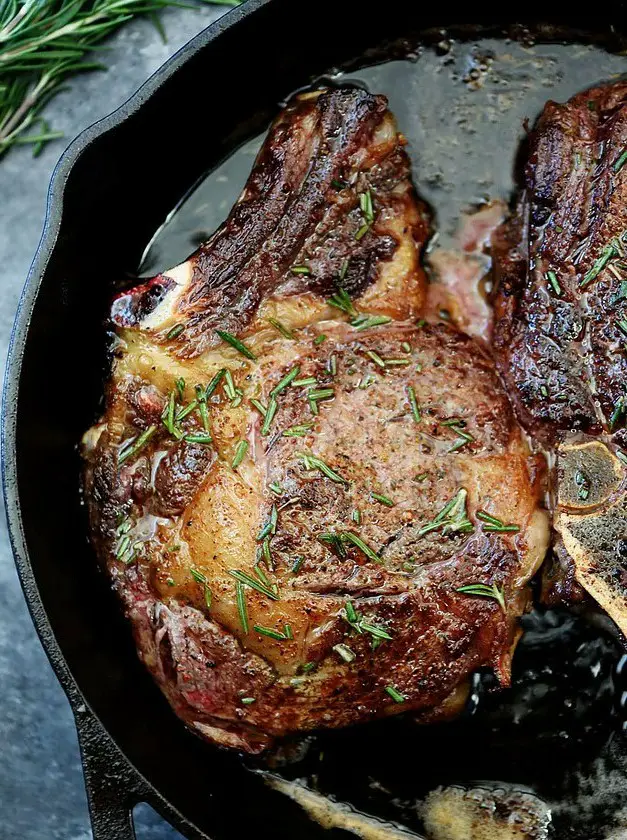 Skillet Rib Eye Steaks