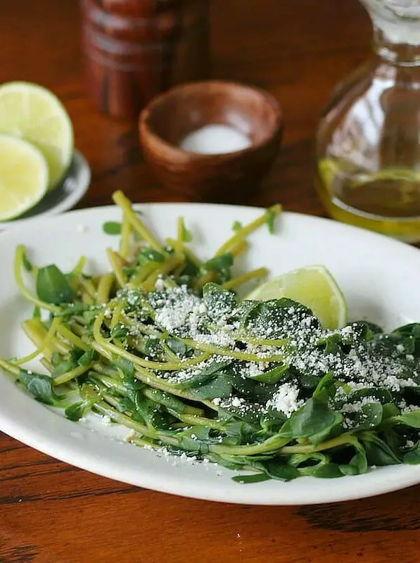 Steamed Purslane