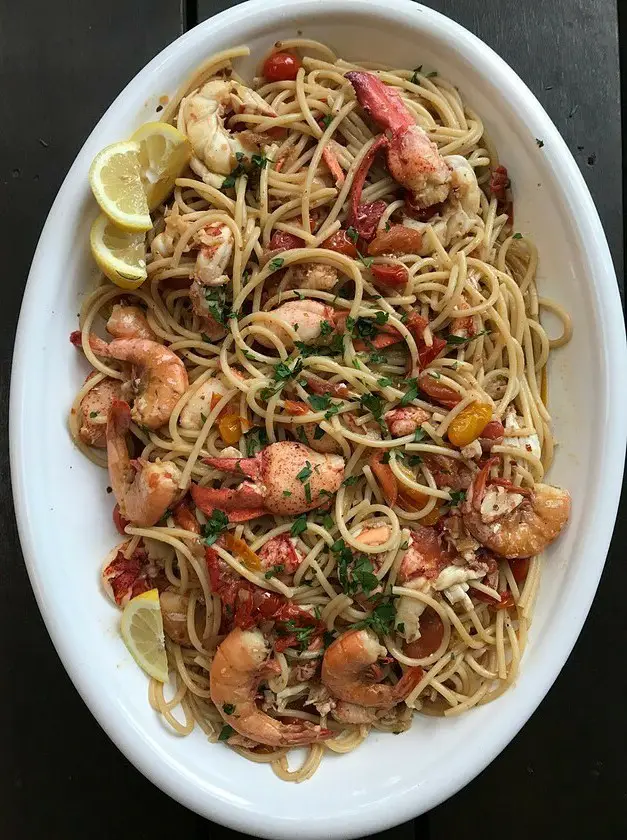 Spicy Lobster and Shrimp Pasta