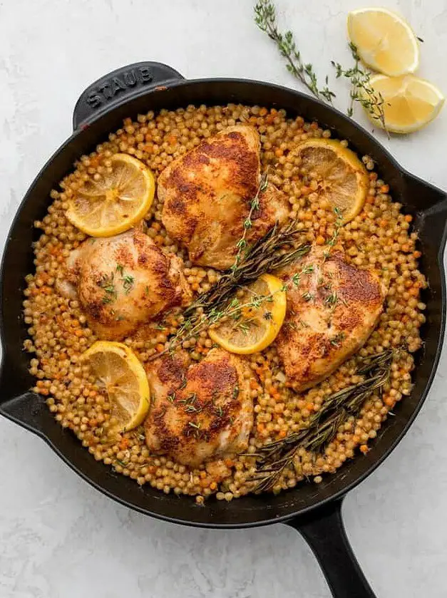 Skillet Chicken with Couscous