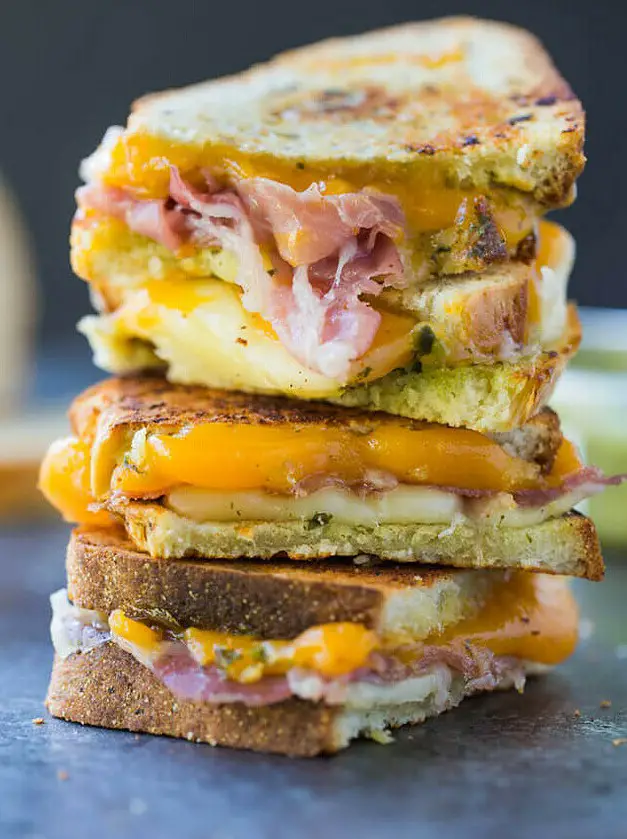 Pesto Prosciutto Grilled Cheese Sandwich