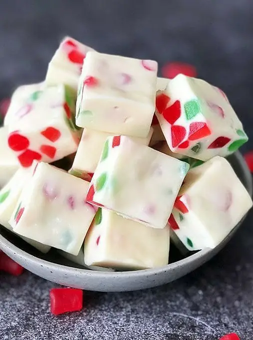 Easy Christmas Gumdrop Nougat Candy