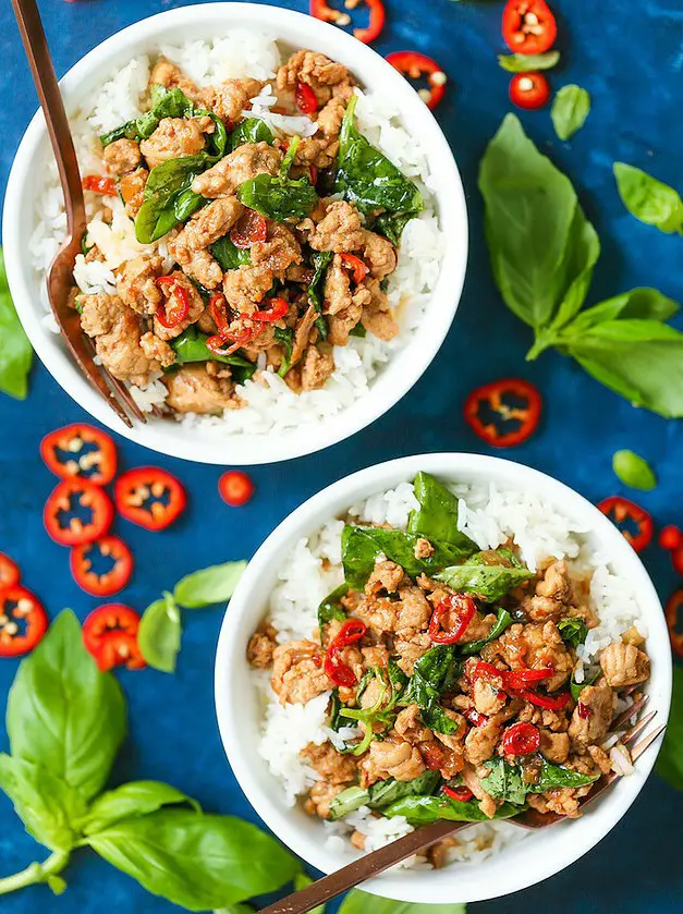 Thai Basil Chicken Bowls