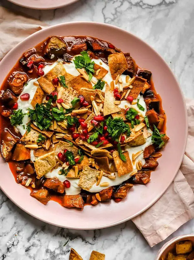 Eggplant Fatteh